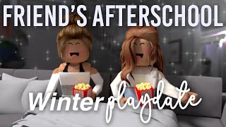 Friends After School Winter Playdate  Bloxburg Roleplay  alixia [upl. by Mayworm195]