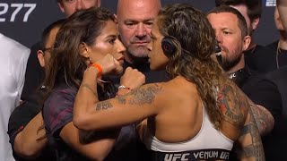 Julianna Peña vs Amanda Nunes  Weighin FaceOff  UFC 277 Peña vs Nunes 2  rWMMA [upl. by Sherer]