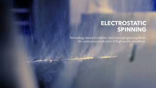 Nanofiber production technology  Electrostatic spinning [upl. by Enaed]