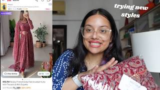 Myntra clothing haul for my postpartum body  kurtas pants nursing bras  satshyaa [upl. by Breana863]