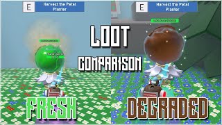 Fresh Planter VS Degraded Planter  LOOT COMPARISON  Bee Swarm Simulator [upl. by Acinom]