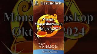 Waage GESUNDHEIT 🩺 Horoskop Oktober 2024 [upl. by El]