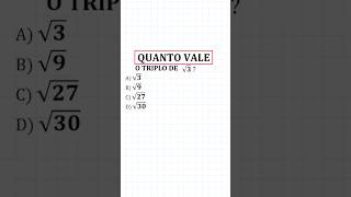 🔥 Quanto vale o triplo de √3 radiciação short [upl. by Ronn]