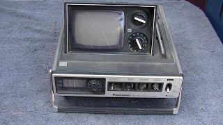 1977 Panasonic TR535 Portable Pop UP 5 Inch Television AM FM Radio And Test [upl. by Moishe]