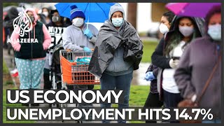 US unemployment rate hits 147 percent highest since Great Depression [upl. by Aik]