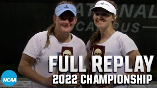 2022 NCAA DIII tennis womens doubles championship May 29 I FULL REPLAY [upl. by Ayar]