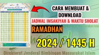 Cara membuat jadwal imsakiyah Ramadhan Download Jadwal Ramadhan [upl. by Eirahs]