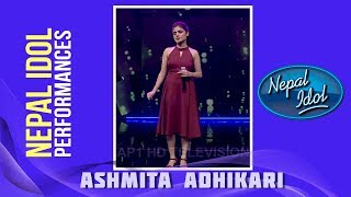 Asmita Adhikari  Nepal Idol Performance  LAGI DE LAGI DE  Nepal Idol Season 2  Nepal Idol [upl. by Ramad992]