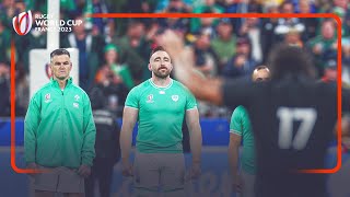 Irelands incredible response to New Zealand Haka  Rugby World Cup 2023 [upl. by Synned]