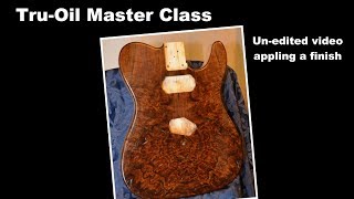 TruOil Master Class  Full Video Applying a Finish to Claro Walnut Body [upl. by Sehcaep]