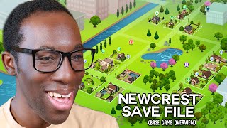 I Rebuilt Newcrest In The Sims 4 Base Game Save File NO CC [upl. by Yruy]