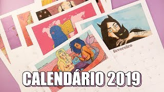 CALENDÁRIO ILUSTRADO 2019 ♡  Nath Araújo [upl. by Kassey]