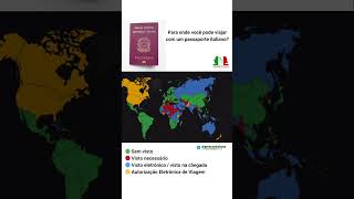 Para onde você pode viajar com um passaporte italiano 🇮🇹 [upl. by Yelda]