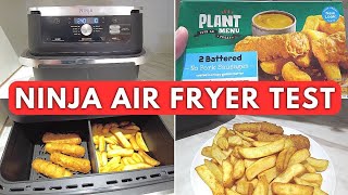 Vegan Battered Sausages and Chips Ninja Air Fryer cooking airfryer ninja [upl. by Reiche]