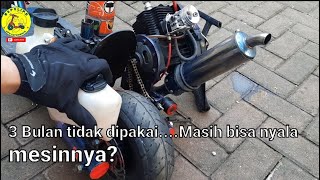 GOPED SCOOTER ENGINE 2T 63CC TIDAK DIPAKAI 3 BULAN LEBIH [upl. by Carper]