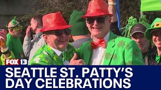 Seattle celebrates St Patricks Day  FOX 13 Seattle [upl. by Aohsoj]