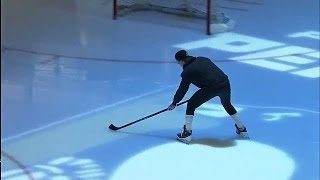 MarcAndre Fleury shows off his stick skills [upl. by Cummine]