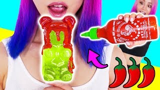 DIY EDIBLE CANDY PRANKS Learn How to Make Chilli Gummy Sour Food Salty Worms Funny Prank Wars [upl. by Alister]