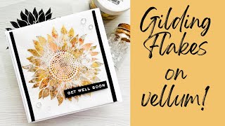 Must try Use VELLUM with your gilding flakes cardmaking cards papercraft [upl. by Beatty]