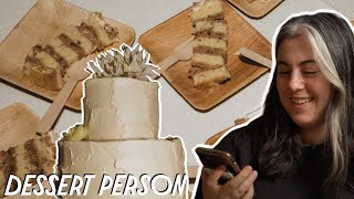 How I Made Vinnys Wedding Cake Behind The Scenes  Claire Saffitz [upl. by Aiouqahs]