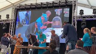 Falmouth Oyster Festival 2023  Shucking Competition WINNER RangerOysters video 14 10 2023 [upl. by Renell381]