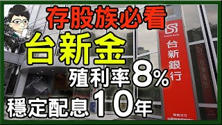 【金融股分析】台新金2887│獲利亮眼、穩定配息10年│本益比1093，殖利率為定存的8倍以上 [upl. by Ahsier]