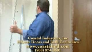 Shower Door Installation with inline panel Coastal Industries [upl. by Etnuahc]