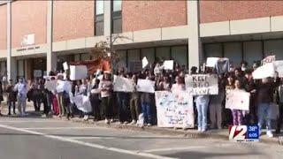 Students protest planned Providence school merger [upl. by Olwen329]