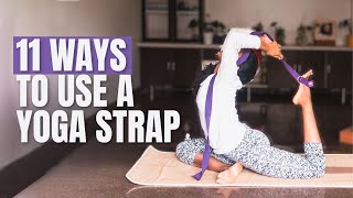 How to Use a Yoga Strap 11 Easy Tips [upl. by Anaz591]