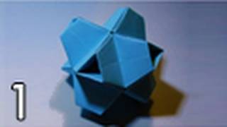 Origami Truncated Stellated Octahedron Folding Instructions  Part One [upl. by Llemmart]