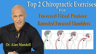 Top 2 Chiropractic Exercises for Forward Head Posture amp Rounded Shoulders  Dr Mandell [upl. by Joyan]