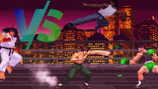 Shin Ryu amp Fei Long VS Carl Johnson quotCJquot amp Little Mac Mugen 2VS2 [upl. by Blood873]