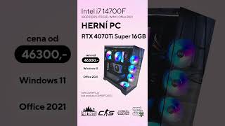 HERNÍ PC INTEL CORE I7 14700F NVIDIA RTX 4070 TI SUPER 16GB 32GB DDR4 RAM 2TB M2 SSD WINDOWS 11 [upl. by Mailiw]