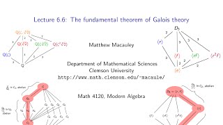 Visual Group Theory Lecture 66 The fundamental theorem of Galois theory [upl. by Ailaht]