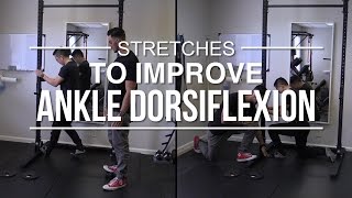 Stretches to improve ankle dorsiflexion for the squat [upl. by Bowman]