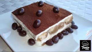 TIRAMISÚ sin huevo receta fácil y rápida [upl. by Sivad]