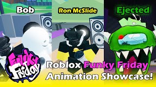 Roblox Funky Friday Animation Showcase Part 3 Bob Ron McSlide Ejected  ft NrNaughtyCat [upl. by Shriner645]