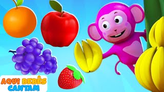 Canção de frutas  Fruit song  Canção infantil  Músicas para crianças de Aqui Bebes Cantam [upl. by Shaff]