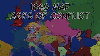 1648 Map  Ages of Conflict timelapse [upl. by Annaid580]