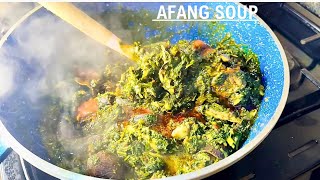 How to Make Afang Soup  Quick and Delicious Calabar Recipe [upl. by Sokin]