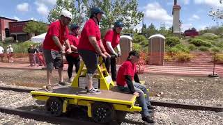 A few scenes from the 30th Annual Folsom Handcar Derby 2023 [upl. by Tonie]