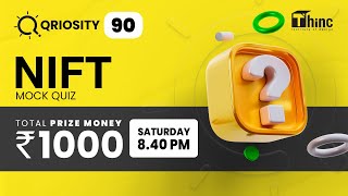 QRIOSITY QUIZ 90  NIFT MOCK  DESIGN ENTRANCE EXAMS 2024 nift [upl. by Tyika]