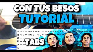 Con Tus Besos  Eslabón Armado  REQUINTO Y ACORDES  Tutorial  GUITARRA [upl. by Hendon]