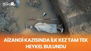 Aizanoi kazısında ilk kez tam tek heykel bulundu [upl. by Airdnahs]