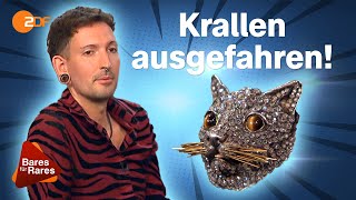 Kampf um Katze Startgebot knackt Expertise für Brosche mit Diamanten auf Anhieb  Bares für Rares [upl. by Rahm506]