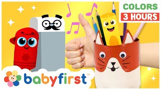 Toddler Learning Video  COLOR CREW  Songs Magic Toys amp More  3 Hours Compilation  BabyFirst TV [upl. by Alleuol]