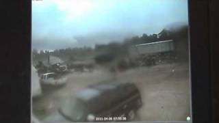 Tornado caught on surveillance video [upl. by Aniger]