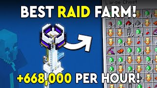 Minecraft Stacking Raid Farm Tutorial  Restartable  668000 PH [upl. by Arednaxela575]