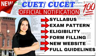 CUET CUCET 2022 Official syllabus exam pattern latest news Full details on DU JNU BHU entrance [upl. by Sihon690]