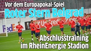 Europapokal Abschlusstraining von Roter Stern Belgrad im RheinEnergie Stadion [upl. by Zwart294]